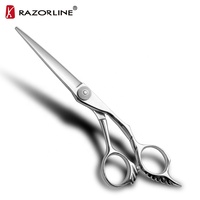AK21 Ciseaux de coiffure professionnels CNC japonais VG10 lame en acier inoxydable avec pointe pointue pour la coupe de cheveux en salon