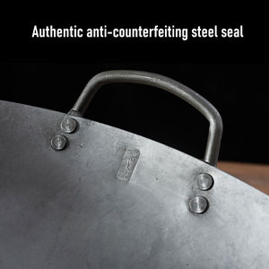 Wok Clásico de Acero Inoxidable con Fondo Redondo, Gran Tamaño, Capacidad de 20L, Mango de Madera, Apto para Lavavajillas, Estilo Restaurante, Sartén para Saltear - Product Image 4