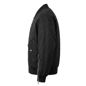 Men's Retro Reversible Leather Bomber <b>Jacket</b> Winter Stand Collar Windproof <b>Fleece</b> <b>Lined</b> Zipper Casual <b>Jacket</b> - Product Image 4