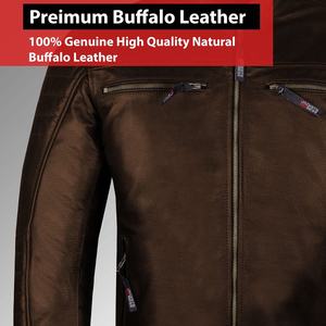 Manteau zippé en cuir véritable moto veste hommes noir confortable motard veste Vintage bonne conception moto vestes pour hommes - Product Image 3