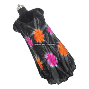 Nuevo Vestido de Verano Europeo y Americano con Lazo, Sin Mangas, Holgado, Venta al por Mayor de Fábrica a Bajo Precio, Atractivo Vestido Largo Tie-Dye Abierto - Product Image 4