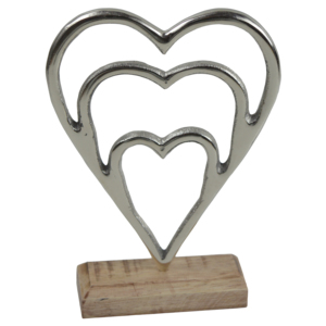 Diseño de Corazón en Metal Plateado para Decoración Navideña y Festiva del Hogar - Product Image 5