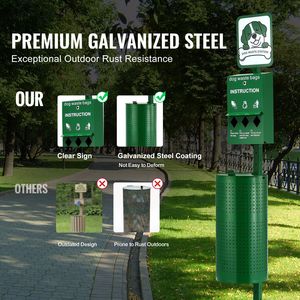 Stazione Commerciale per la Raccolta delle Feci Canine con Contenitore da 11,5 Galloni, 50 Sacchi per Rifiuti, 600 Sacchetti per la Raccolta dei Rifiuti, Dispenser con Controllo Odori, Robusto - Product Image 2