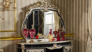 Juego de Muebles de Dormitorio de Lujo de Estilo Mid-Century en Negro y Plata, Madera de Teca Sólida, Cama King Size, Vitrina, Mesitas de Noche, Armario - Product Image 5