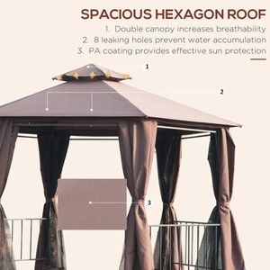Gazebo e Pergola Durevole 4x4m per Patio e Intrattenimento all'Aperto - Product Image 6