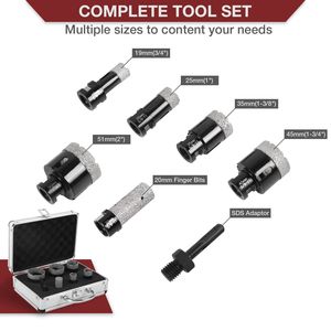 Juego de 7 brocas de diamante para perforación de agujeros, brocas de diamante de alta eficiencia para azulejos, mármol y piedra - Product Image 2