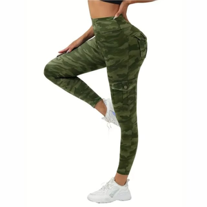 RAZERS IMPEX Women's Mid Waist Gym <b>Leggings</b> <b>Pockets</b> Breathable Anti-Bacterial Butt-Lifting Design Knitted Quick Dry OEM Service - Product Image 1
