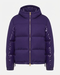 Veste matelassée de luxe pour homme ZEDDISH CLOTHING - Tissu tricoté respirant, extérieur en laine, col montant standard recouvert - Product Image 3