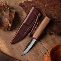 Couteau Viking Pukku Seax en acier au carbone de haute qualité, forgé à la main, manche en bois DIY OEM, pointe tombante, bushcraft, 6 pouces