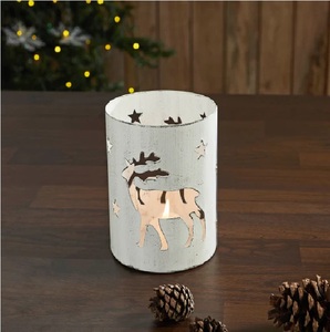 Christmas Reindeer <b>Tea</b> Light Holders Iron <b>Candle</b> Stands Home Decoration Heat Resistant - Product Image 2