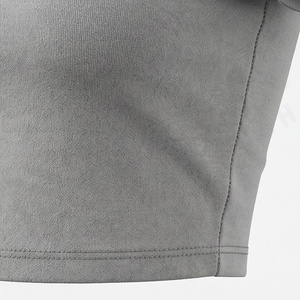 เสื้อครอปท็อปผ้าฝ้ายสีตามสั่งสำหรับผู้หญิง ระบายอากาศได้ดี โชว์สะดือ ดีไซน์ถัก สไตล์สตรีทแวร์ เหมาะสำหรับออกกำลังกาย ฟิตเนส และเล่นกีฬา - Product Image 5