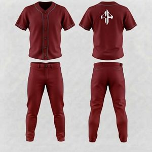 Ensemble de baseball pour hommes, matière 100% polyester, col en V de haute qualité, impression par transfert par sublimation par RIVIAN ATLANTIC - Product Image 1