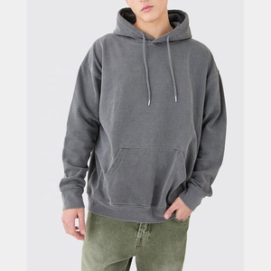 Sudadera con capucha lavada con ácido para hombre, nueva moda de otoño e invierno, diseño informal de estilo callejero con aspecto desgastado, Material de algodón 100% - Product Image 1