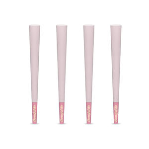 Bongchie Tower Box 900 Ultra-Thin 84mm <b>Pre</b> <b>Rolled</b> Pink <b>Cones</b> One Quarter Slow Burning Paper - Product Image 3
