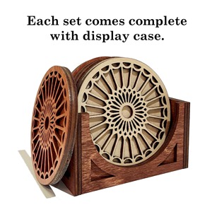 Juego de posavasos de diseño vintage para protección de mesas y decoración clásica del hogar, aptos para bebidas frías y calientes. - Product Image 6