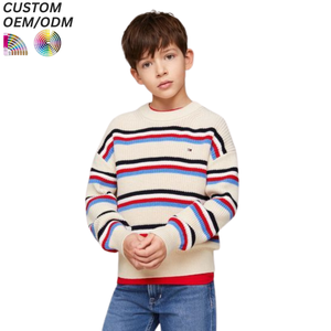 Pull en tricot décontracté personnalisé pour garçons, en coton anti-boulochage écologique, vêtements d'hiver pour enfants, support OEM ODM pour la vente en gros - Product Image 3