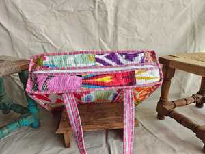 Sac fourre-tout en coton matelassé bohème pour femmes, sac à bandoulière fait main en patchwork, sac fourre-tout quotidien pour femmes, sac à main chic bohème fait main - Product Image 5