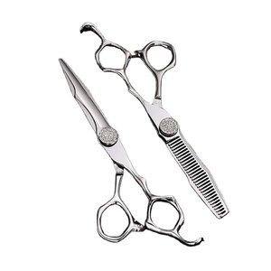 New Design Barber Salon Scissors 6 Inch Stainless Steel Hair Clippers 440c Hairdresser Flat Cutting Teeth Scissors Hair <b>Shears</b> - Product Image 1
