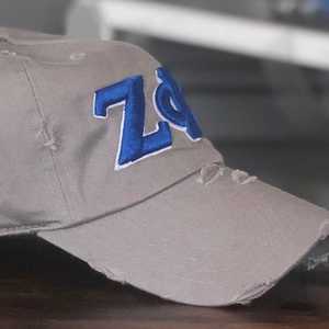 Zeta Phi Beta <b>Grey</b> Distressed Hat ZPB Embroidered 1920 Sorority <b>Baseball</b> <b>Cap</b> Adjustable Strap Casual Stylish Women <b>Cap</b> - Product Image 4