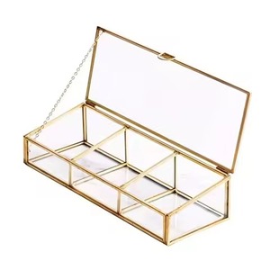 Square Shape Jewelry Box Display Case With Lid Small <b>Large</b> Cube Square Glass Photo Jewelry Product Display Box - Product Image 4