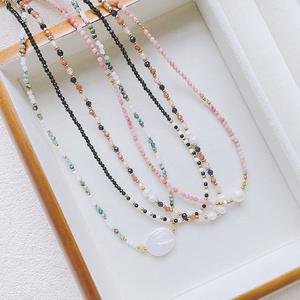 Autumn Winter Collection High-End Women's Necklace <b>Bracelet</b> Set Niche Design with Dopamine-Colored Natural Stone <b>Beads</b> - Product Image 4