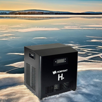 Refroidisseur d'eau pour bain de glace 1HP, refroidi par eau, pour système de récupération haute puissance, compresseur Sanyo, pompe R-410A, conteneur 300L