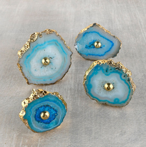 Wholesale High Quality Handmade Polished Agate Stone Cabinet Handles Unique <b>Crystal</b> <b>Knobs</b> Semi-Precious Stone Decorative Items - Product Image 2