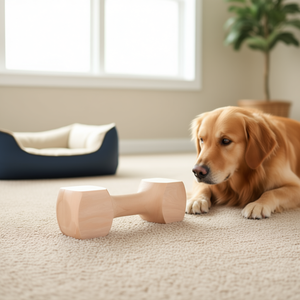 Pesa de entrenamiento cuadrada de madera de aproximadamente 650 g para ejercicio de mascotas - Product Image 3