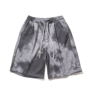 Pantalones Cortos Deportivos para Hombre, Color Gris Sólido, Poliéster/Algodón, Impermeables, de Secado Rápido, Cintura Elástica, Estilo Vintage, Cintura Media, Transpirables, Tejidos - Product Image 4