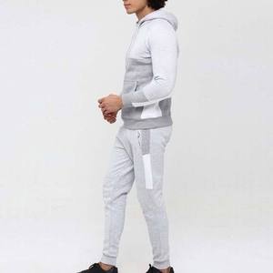 Nouveauté : Survêtements en coton de qualité supérieure avec sweats à capuche et pantalons de jogging bicolores, confortables et respirants, pour hommes - Product Image 3