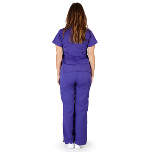 Women V Neck <b>Scrub</b> <b>Set</b> Royal Blue Spandex/Cotton Medical Uniform Hospital Workwear Nursing <b>Scrubs</b> Pants Stretch Fit High Quality - Product Image 2