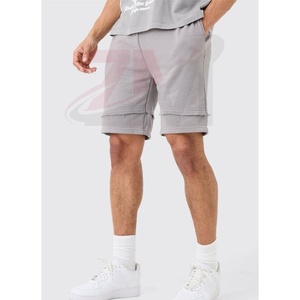 Shorts pour hommes de haute qualité, logo imprimé DTF personnalisé, tissu en toile solide, poids lourd, grande taille, style streetwear, pour la gym et la course, confortables - Product Image 3