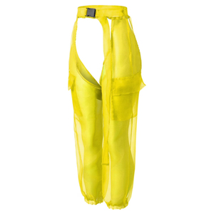 Pantalones Ajustados de Malla Negra para Mujer, Sensuales, de Cintura Alta, Transparentes, Color Sólido, en Oferta - Product Image 2