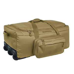 Bolsa deportiva y de viaje táctica con ruedas de gran capacidad, que combina funciones de gimnasio y viaje, con compartimentos de almacenamiento con cremallera. - Product Image 4