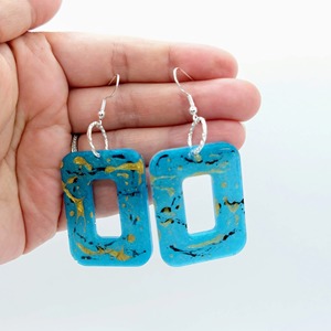 Pendientes de Resina de Diseño Cultural Tradicional, Pendientes de Resina de Color Sólido, Venta al por Mayor Directa de Fábrica - Product Image 4