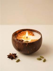 Vela Artesanal de Cáscara de Coco, Fragancia Natural para el Hogar, Decoración, Regalo de Año Nuevo, Biodegradable, Ecológico, Exportación, Venta al por Mayor - Product Image 1