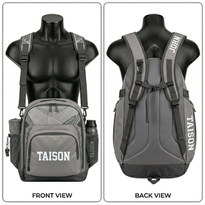 Bolsa Deportiva de Voleibol de Poliéster Premium de 600 GSM, Diseño de Paneles Rojo y Negro para Hombre, Tela Transpirable, Logotipo Impreso Personalizado, Almacenamiento Duradero - Product Image 4