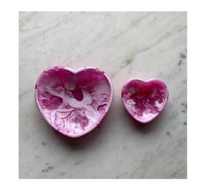 Resin Heart Shape bowl For Dinnerware Decorative Food Snacks Serving Bowl With Customised Purple Glitter Crafts In Sale - Product Image 3