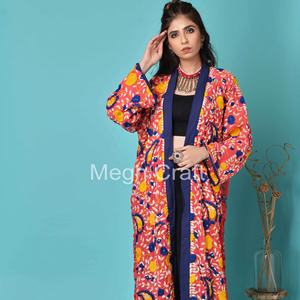 Indian Embroidery <b>Silk</b> <b>Kimono</b> Robe -Boho Phulkari Georgette <b>Kimono</b> Coat - Beach Wear Embroidery <b>Kimono</b> -wholesale <b>Silk</b> <b>Kimono</b> - Product Image 1