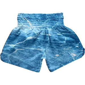 Shorts MMA Marbrés Blancs et Verts pour Femmes – Respirants, Teints en Pièce, Séchage Rapide, Polyester/Nylon, Coupe Classique, Vêtements d'Arts Martiaux Mixtes - Product Image 5