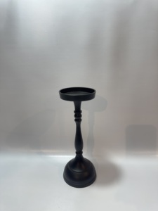 Classic Matte <b>Black</b> Aluminium <b>Pillar</b> <b>Candle</b> <b>Holder</b> Baluster Stem Pedestal Stand Modern Minimalist Table Centerpiece Decor - Product Image 3
