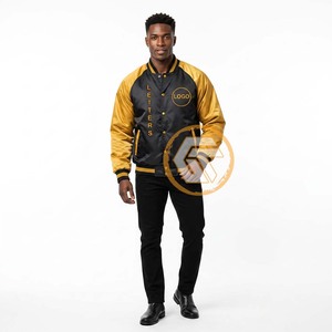 Alpha |   Blouson universitaire d'automne matelassé brodé en satin Phi, de haute qualité, respirant, à col montant, pour hommes de fraternité et sororité - Product Image 4
