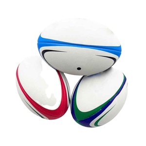 Balón de Rugby Profesional de Cuero con Serigrafía de Logotipo Personalizado al por Mayor, Tamaño 9, Resistente al Agua - Product Image 5