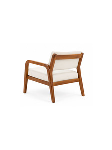 Sillón Moderno de Madera Maciza con Asiento y Respaldo Tapizados, Diseño de Mediados de Siglo para Sala de Estar y Muebles de Salón - Product Image 6