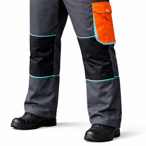 High Visibility Cotton Men's Workwear Safety Uniform Reflective Construction Coverall Durable Industrial Protective Clothing Set - Product Image 6