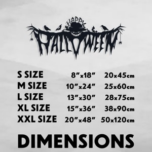 Décoration murale créative d'Halloween, décoration suspendue en métal effrayante pour la porte de la maison, décoration de fête, design à thème festif et saisonnier - Product Image 4