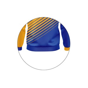 Sweat-shirt à col rond pour homme, jaune et bleu, uni, coupe classique, tricoté, respirant, écologique, séchage rapide, décontracté, pour l'automne - Product Image 2