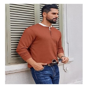 Export oriented oversize <b>Men's</b> Fashionable Solid O Neck T <b>Shirts</b> Stylish Casual Long Sleeve T <b>Shirts</b> For <b>Men</b> From Bangladesh - Product Image 4