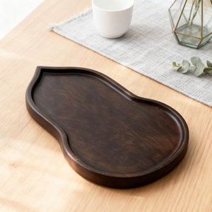 Bandeja de madera con forma de hoja, muy vendida, con borde profundo, bandeja para aperitivos de madera natural, bandeja decorativa para servir en la mesa, diseño moderno - Product Image 4