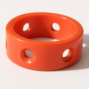 Retro Fashion Carved Resin Bangles Chunky <b>Stack</b> Daily Wear Party Festive Handmade Lucite Hand Cuff Acetate Statement <b>Bracelet</b> - Product Image 1